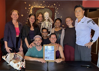 Sports massage course students