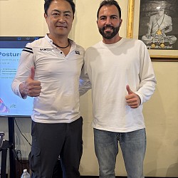 Hironori Ikeda y Dr. Simone Ripamonti, exasistente de preparación física del Real Madrid CF en 2008