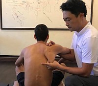 students learn how to improve scapulae Up/Downward Rotation