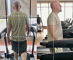 Analyze walking posture and guide pain-relieving postural massage and training