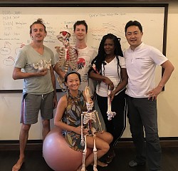 Professionals from France, the United States, Russia, and China gather at RSM to enhance their skills, with a focus on postural analysis and their massage skill set improvement.