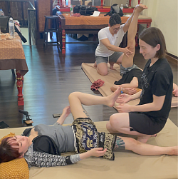Japanese sports trainers come to RSM four times a year to enhance their skills in pain relief and postural correction.