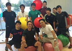 A specialized workshop focused on dynamic postural stability training, hosted in the Sports Medicine Lab at the University of Tsukuba, Japan.